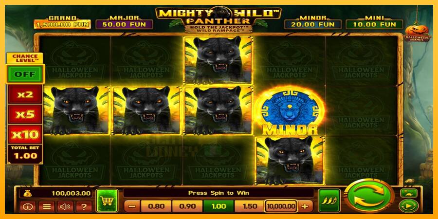 Mighty Wild: Panther Grand Gold Edition Halloween Jackpots játékgép pénzért, kép 2