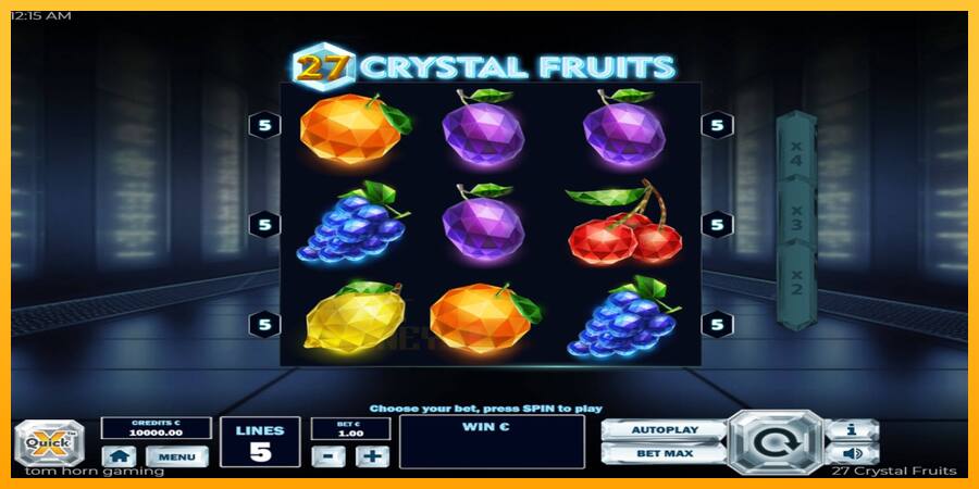 27 Crystal Fruits játékgép pénzért, kép 2