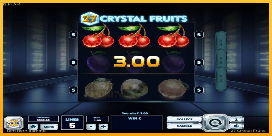 27 Crystal Fruits játékgép pénzért, kép 3