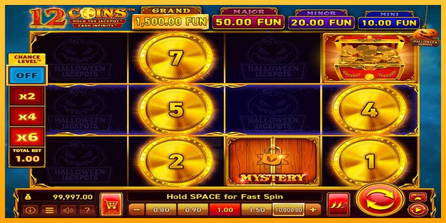 12 Coins Grand Gold Edition Halloween Jackpots játékgép pénzért, kép 2