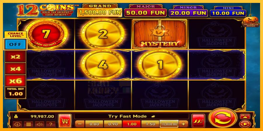 12 Coins Grand Gold Edition Halloween Jackpots játékgép pénzért, kép 3