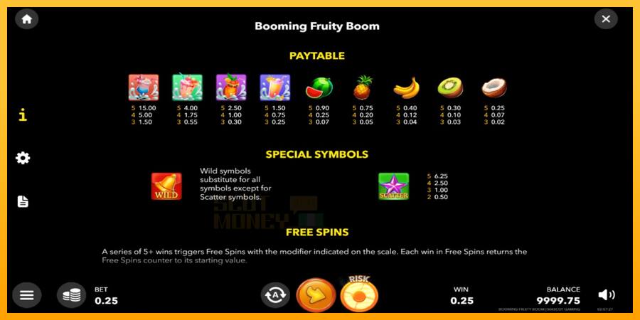 Booming Fruity Boom játékgép pénzért, kép 5