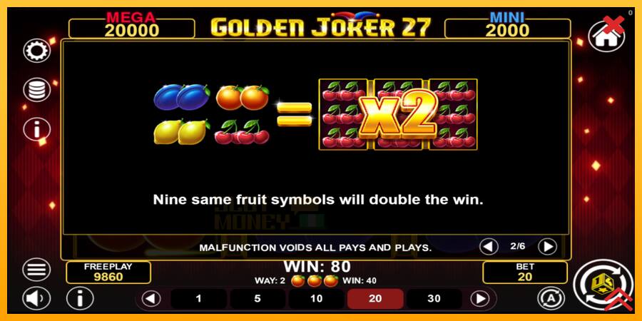 Golden Joker 27 Hold & Win játékgép pénzért, kép 6