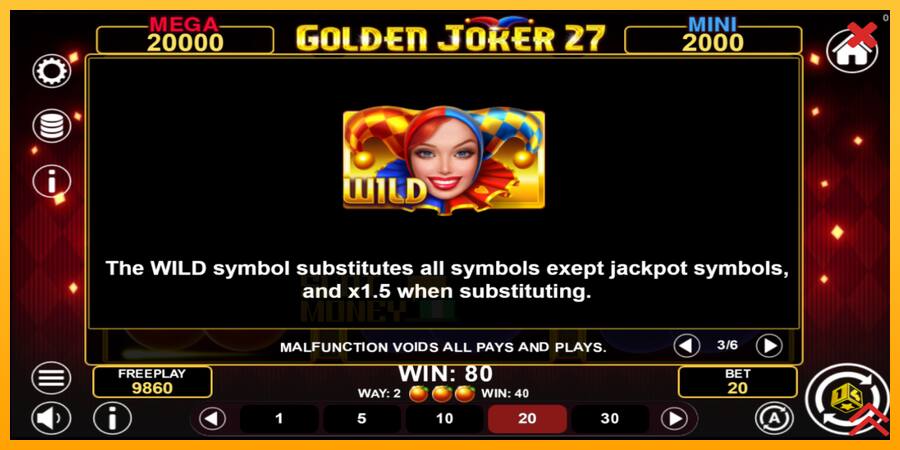 Golden Joker 27 Hold & Win játékgép pénzért, kép 7